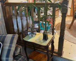 . . . side table and live plants