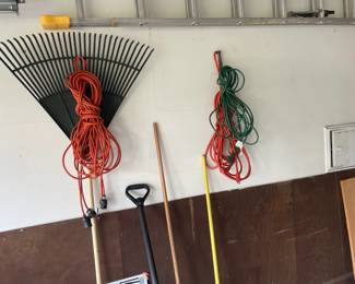 . . . extension cords, rake