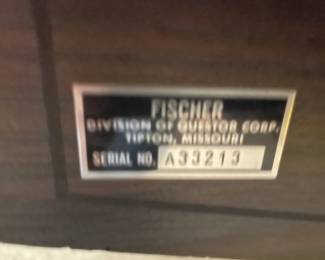 . . . and Fischer model number