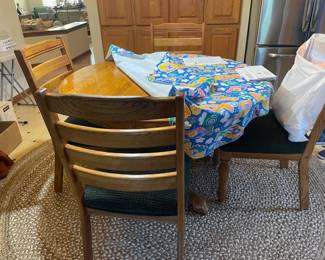 . . . nice oak table and chairs