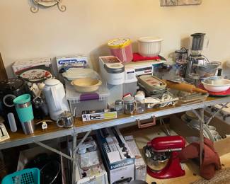 . . . a table of kitchen ware