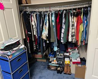 Lots of women’s clothing and size 10 shoes 