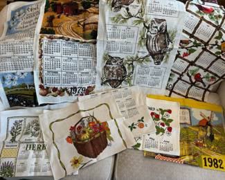 Assortment of Vintage Cloth Calendars 