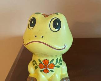 Yellow Painted Ceramic Sculpture