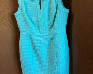 Liz Claiborne Turquoise Textured Sheath Dress - Size 8