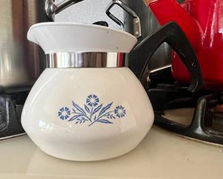 Corning Ware Blue Cornflower Tea Pot