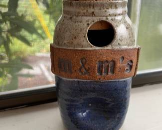 Pottery M&M's Candy Dispenser