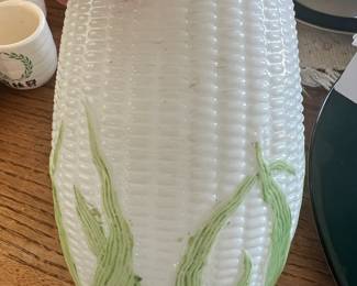 Libbey Maize Glass Celery Design Vase
