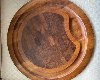 Mid 20th Century Dansk Teak Round Cheese/Cutting Board