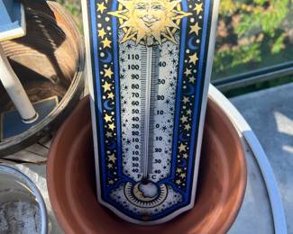 Sun Themed Outdoor Thermometer