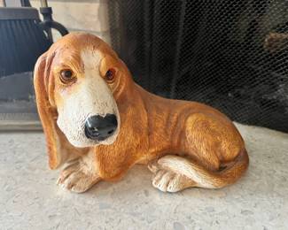 1983 Homco Basset Hound Small Statue