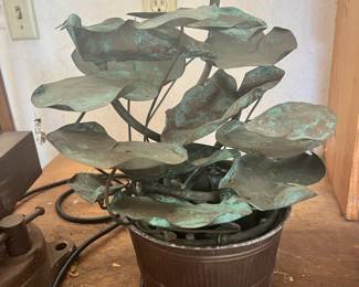 Copper Water Lily Fountain