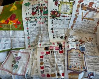 Assortment of Vintage Cloth Calendars 