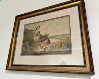 Framed Print "Woman by the Seaside" by Henry Wadsworth Moore