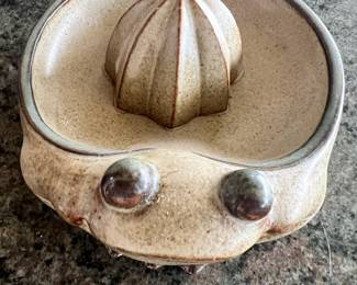 Frog Shaped Pottery Juicer