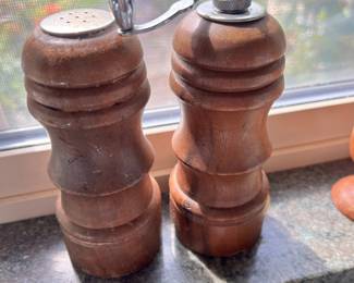 Wood Salt Shaker and Pepper Grinder