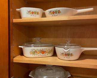 Corning Ware Spice of Life Cookware - Le Persil 700 ml Casserole Dish, Le Persil 6 1/2" Skillet,  La Marjolaine 2 Qt Lidded Casserole Dish, Le Persil  2 1/2 Cup Lidded Skillet, L' echalote La Marjolaine 5qt Lidded Casserole Dish