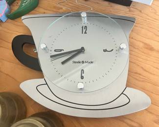 Steele Made Coffee Mug Kitchen Wall Clock 