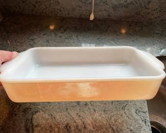 Anchor Hocking Fire King “Peach Luster” Rectangular Baking Dish