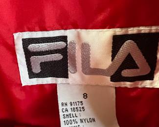 1990's Fila Red Ski Suit - Size 8