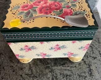 Floral Wooden Trinket Box