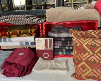 Pillows, throws, blankets, rugs