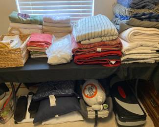 Linens - blankets, bed covers, sheets, towels, and more