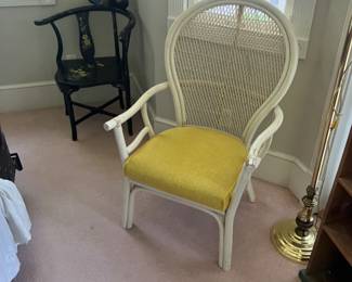 Corner Lacquered Chair and Vintage Chair