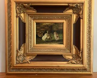 Stunning Gold Gilt Carved Frame with Chicks