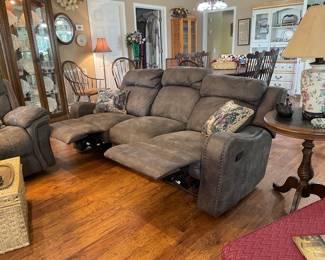 RECLINERS ON SOFA EXTENDED