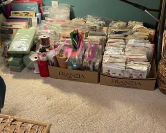 SEWING PATTERNS, RIBBON ETC.