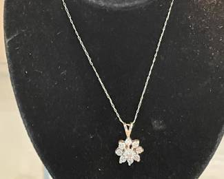 14K 20" CHAIN WITH DIAMOND PENDANT