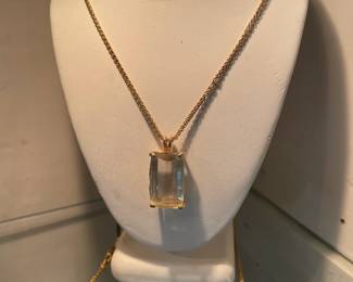 14K 28"BOX CHAIN AND CUSTOM PENDANT