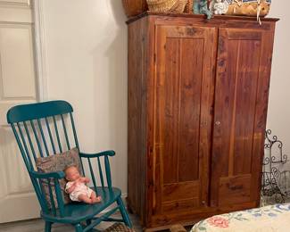 CEDAR WARDROBE AND ROCKER