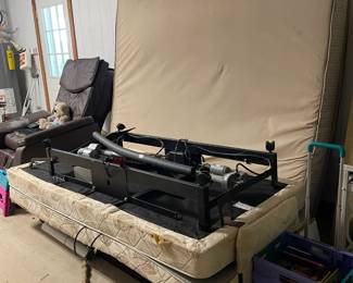 2 REMOTE CONTROL TWIN BASES AND QUEEN SIZE MATTRESS