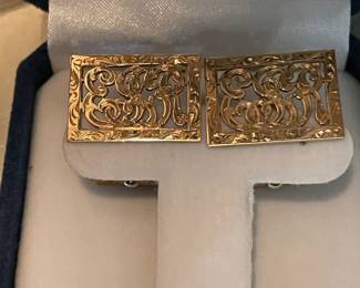 14K ENGRAVED CUFF LINKS