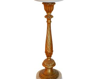 Marble-Top Giltwood Pedestal Stand