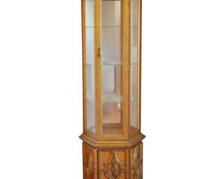 Tall 71" Illuminated Curio Cabinet