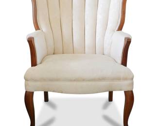 Queen Anne-Inspired Channel Back Armchair