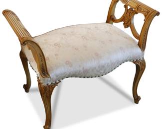 French Giltwood Boudoir Vanity Bench