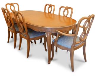 Extendable Dining Table & Six Chairs by Angelus Furniture Mfg. Co.