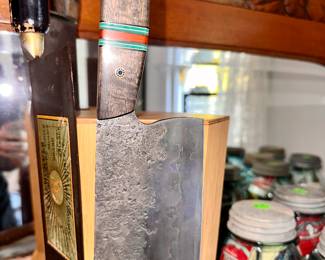 DKS knives Hand forged Damascus steel cleaver 