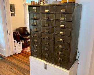 1 of 2 - Hobart Vintage 27 drawer steel cabinet