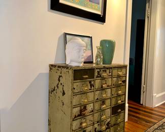 1 of 2 Hobart Vintage 27 drawer steel cabinet