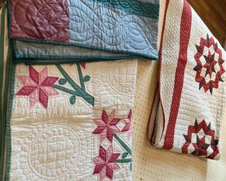 Assortment of nice hand stitched Quilts