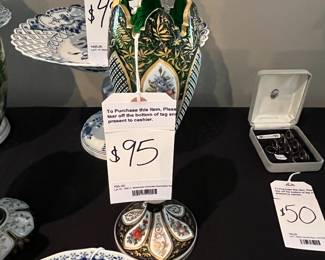 Bohemian Emerald Cut Glass 