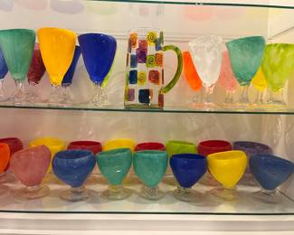 Wauhatchie Art Glass Goblets