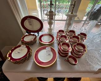 Wedgwood and Coalport China, Ulander Ruby etc.