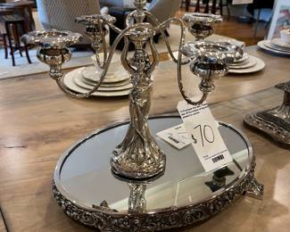 Reed and Barton Silver Plate Repousse Plateau