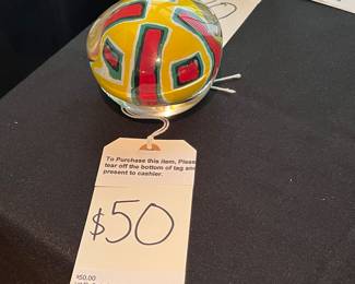 Rick and Valerie Beck Art Glass Paperweight